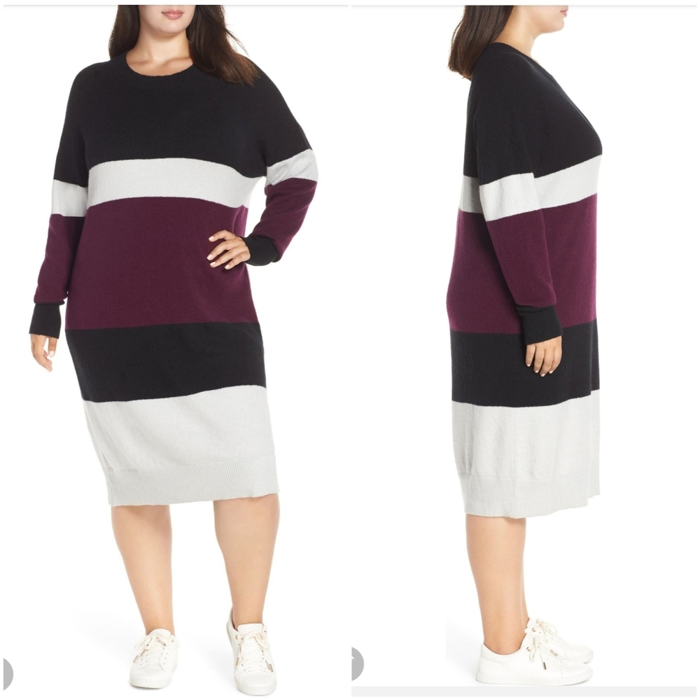 NWT BP Stripe Sweater Dress Plus Size